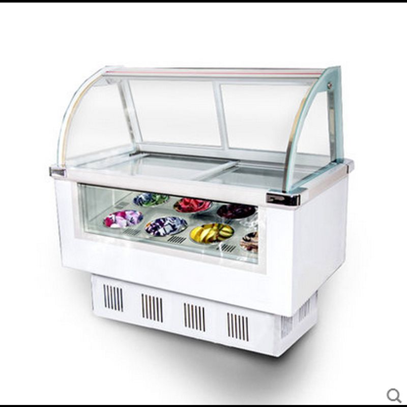 2020 Commercial 170w Tempered Glass Cover Ice Cream Display