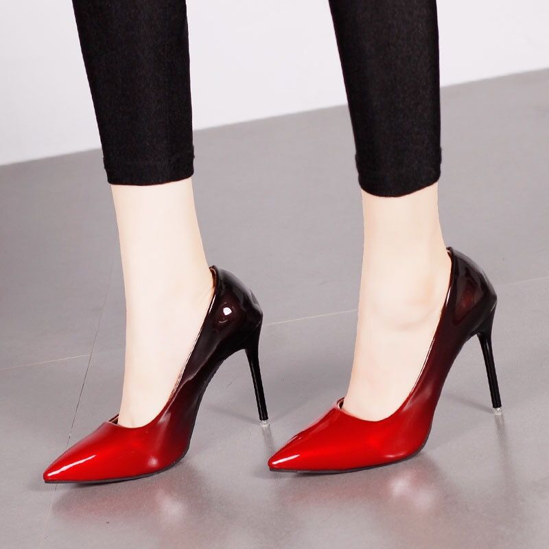 Compre Sapatos De Salto Alto Mulher Elegante Fino Salto Alto Dedo Apontado Gradiente Cor Mulheres Bombas Partido Primavera Outono Mais 10 CM Salto De Mystery123, $138,91 | Pt.Dhgate.Com