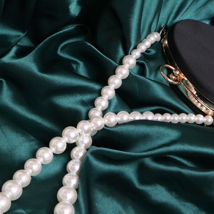 pearl handbag strap