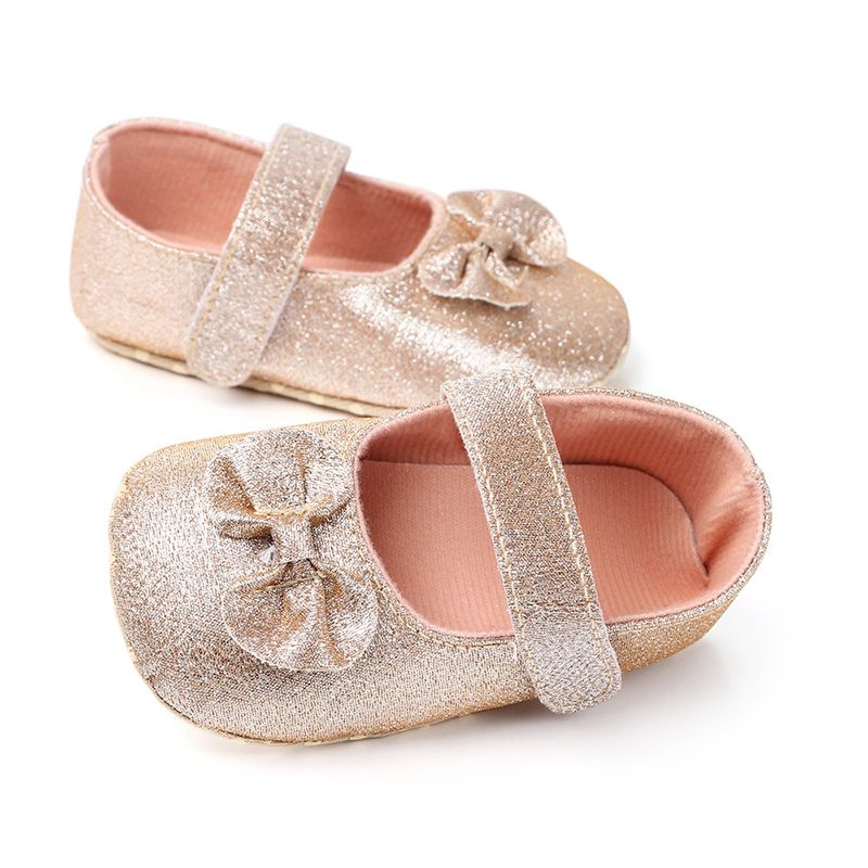 gold newborn shoes