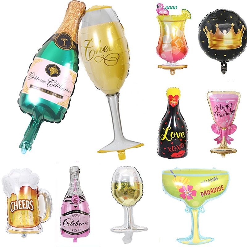 Nice Champagne Wine Bottle Balloons Birthday Party Decoration Aluminum Foil Nice Champagne Wine Bottle Balloons Birthday Party Decoration Aluminum Foil