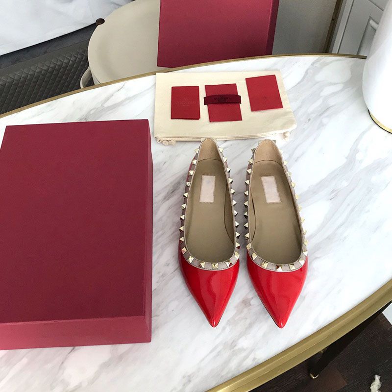 ladies red flat shoes uk