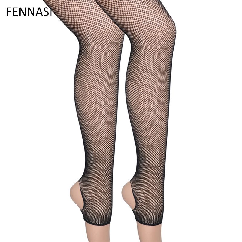 stirrup fishnet tights