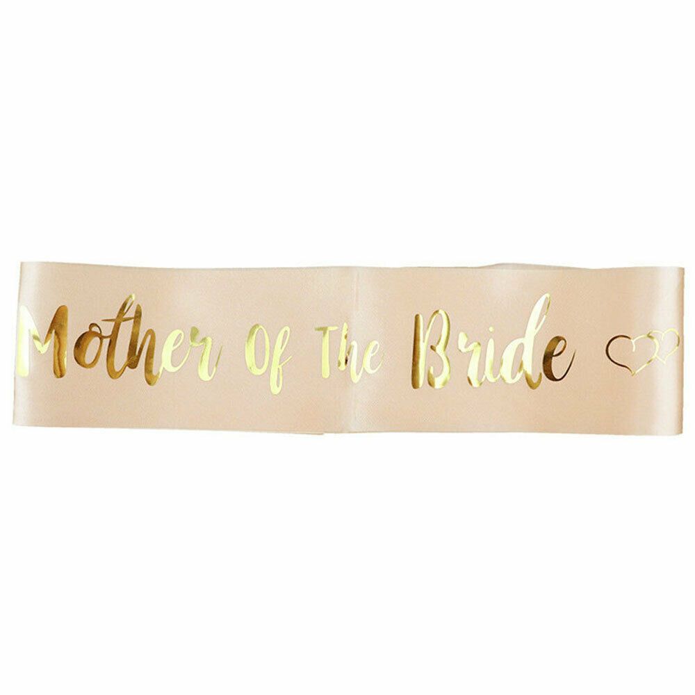 mother of the bride sash rose gold