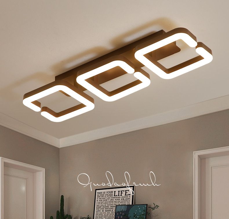 compre moderna lampara del techo del led ligero para salon cama lamparas techo del accesorio de iluminacion ac220v color cafe acabado a 64 53 del