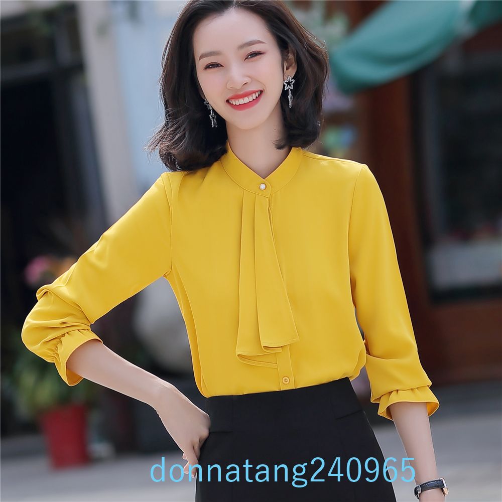 White Shirts Formal Chiffon Blouse 
