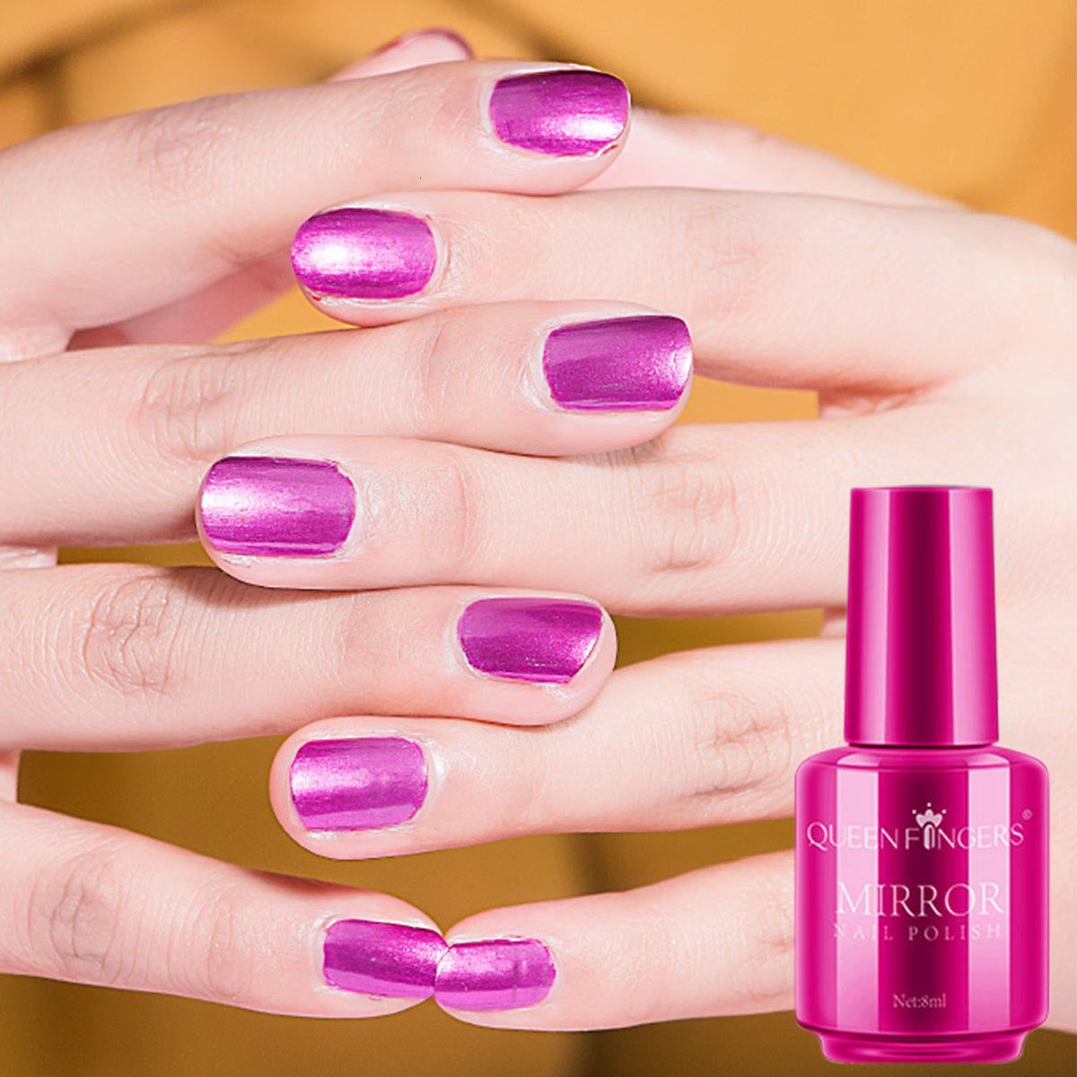 6/8ml Mirror Nail Polish Silver Transparent Color Long-Lasting Metallic Nail Polish Purple Rose Gold 6/8ml Mirror Nail Polish Silver Transparent Color Long-Lasting Metallic Nail Polish Purple Rose Gold