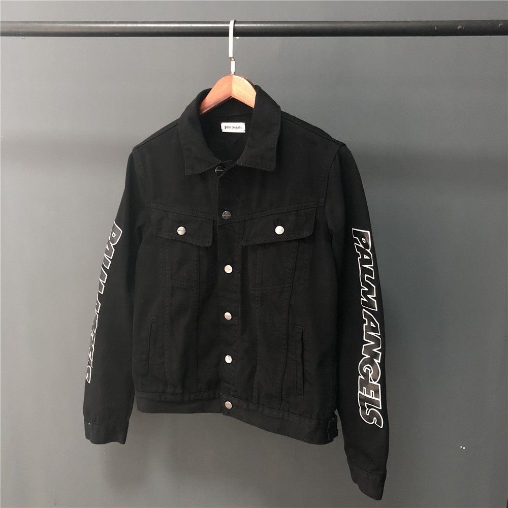 Acquistare Palm Angels Angel 2018aw Palm Angeli Giacca Di Jeans Torna  Cavallo Stampa Giacca Di Jeans Uomini E Le Donne Del Nero Di Modo PAJ18 Di  Alta Qualità Jacket Economico | Consegna