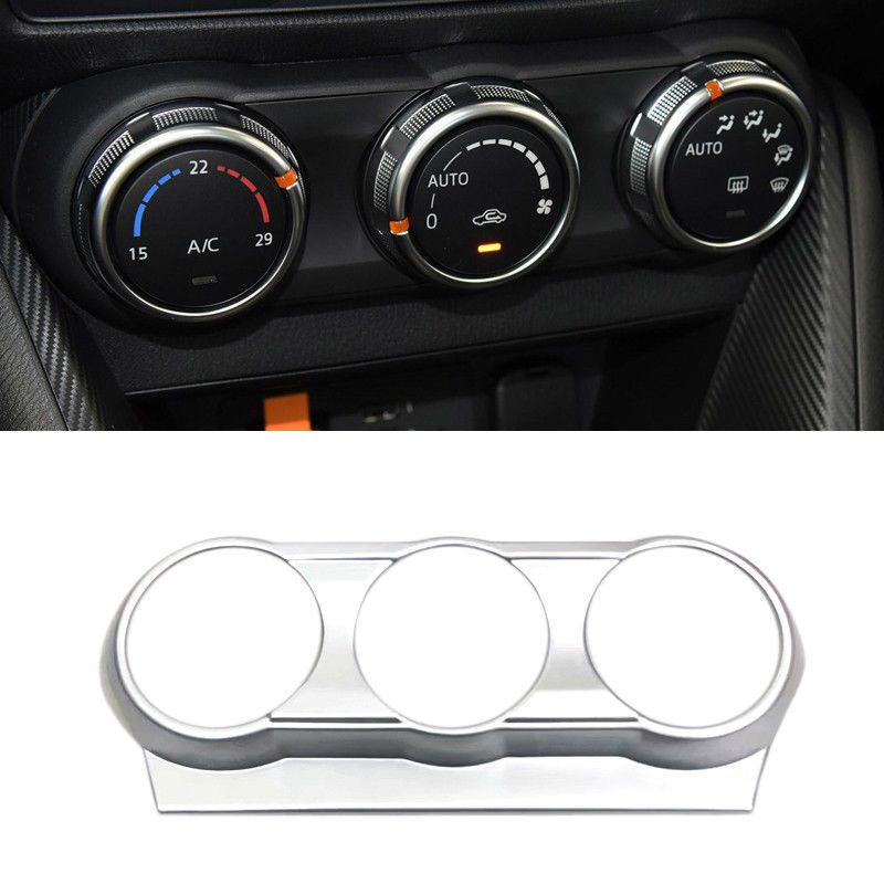 Matte Interior Car Steering Wheel Button Cover Trim for Mazda CX-3 CX3 2015-2018