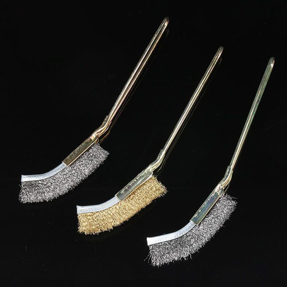 Wire Cleaning brush Mini Micro Small Brass DIY Rust Remover Removal Polishing