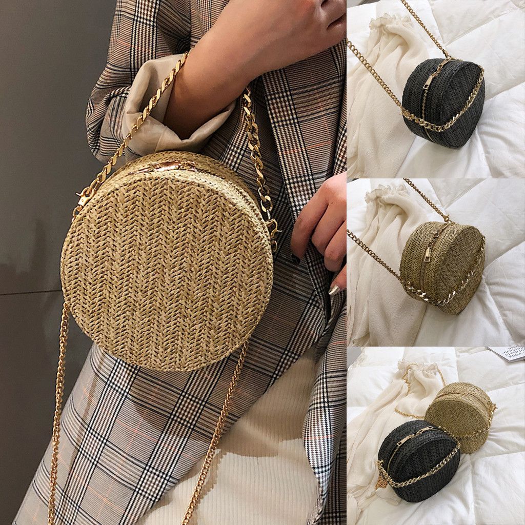 round weave bag