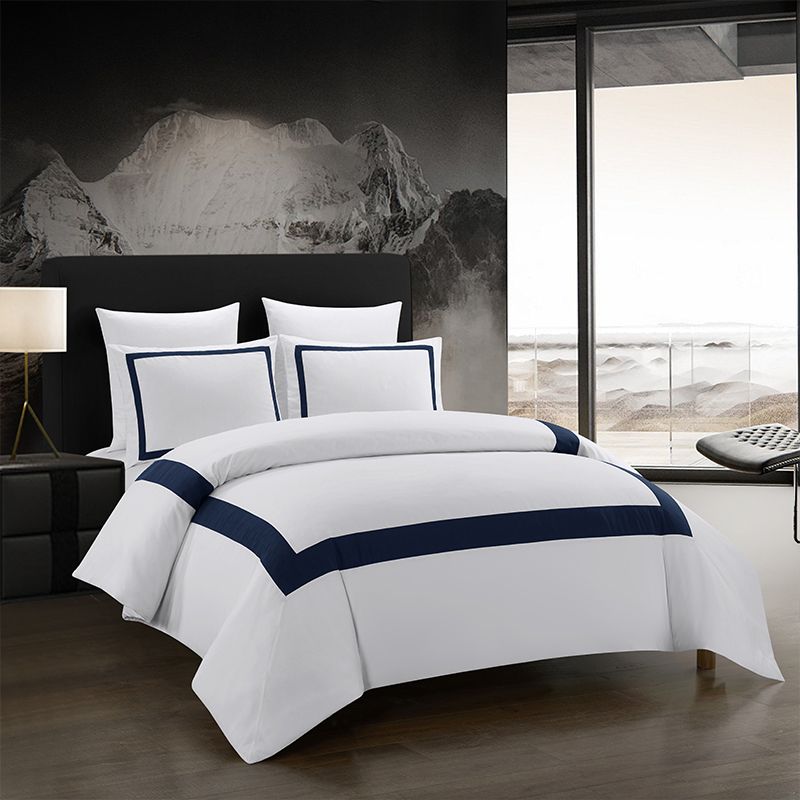 Yimeis Bed Linen Set Geometric Bedding Stitching Comforter