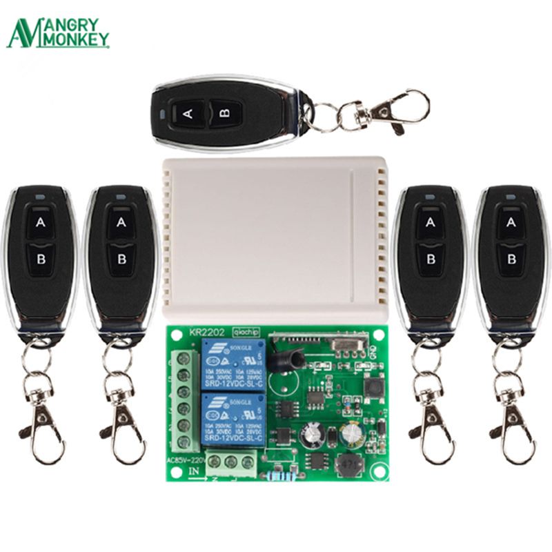 433Mhz AC 250V 110V 220V 2CH Relay Controller Mhz 433 RF for Switch Control