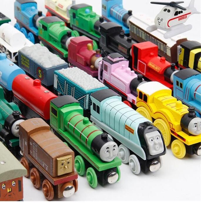 small wooden trains