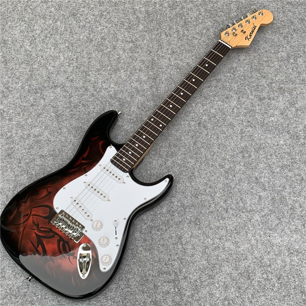Acheter Livraison Rapide Guitare Electrique Incendie Comme Cadeau Danniversaire Livraison De 93 08 Du Muyinyueqi Dhgate Com