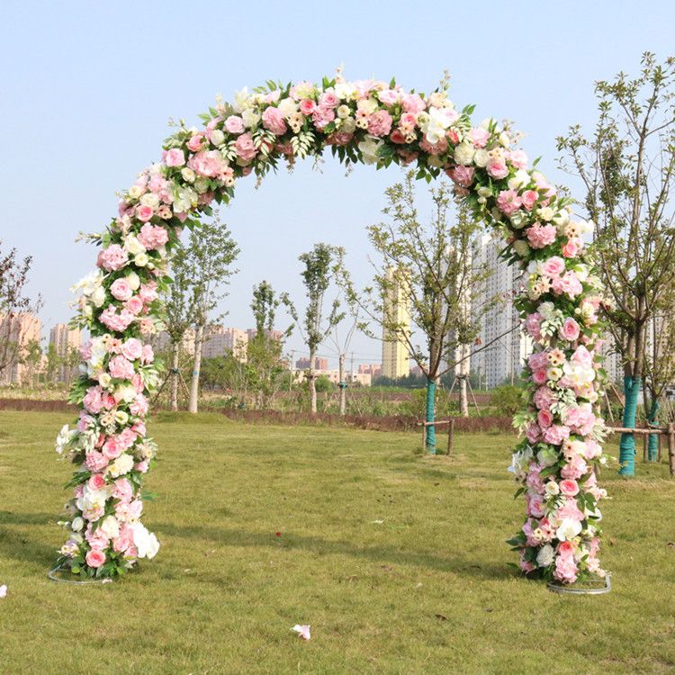 2021 240*250CM New Artificial Wedding Flower Door Silk Flower Arch Door