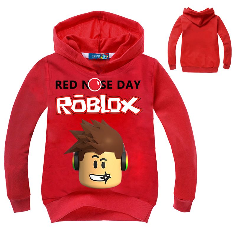 2020 2019 New Kids Red Nose Day Pullover Hooded Sweatshirt Boys Girls Spring Cotton T Shirt Fashion Cartoon Tops 3 16years From Childrenparadise 22 92 Dhgate Com - 2019 new kids roblox red nose day pullover hooded sweatshirt boys