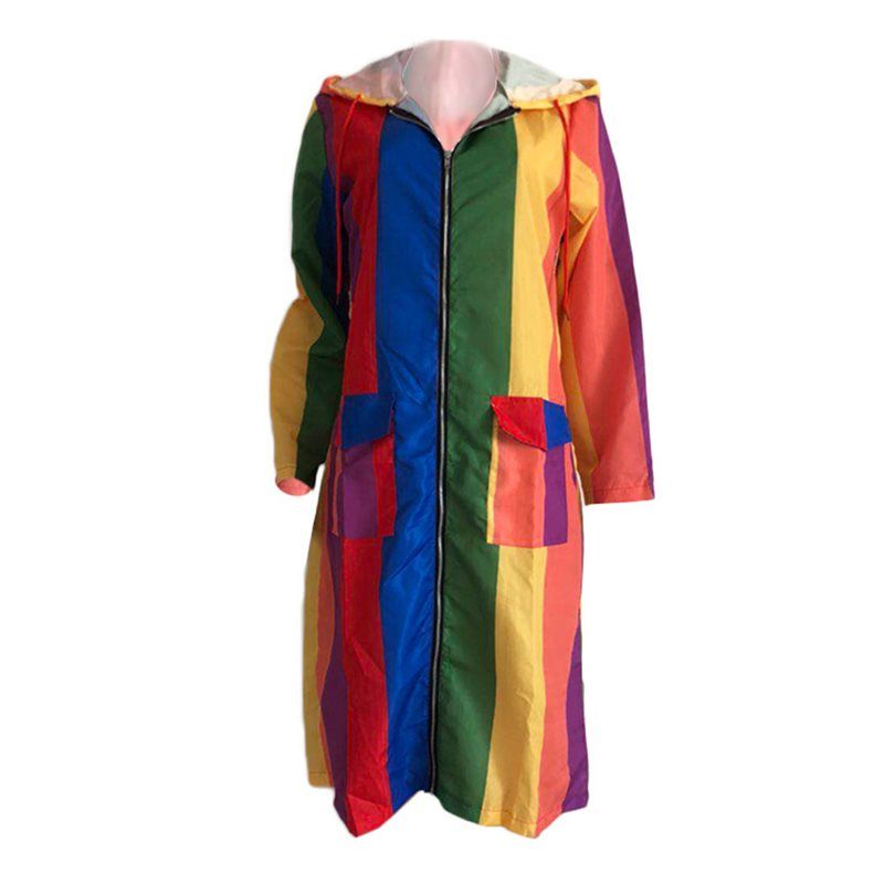 rainbow trench coat