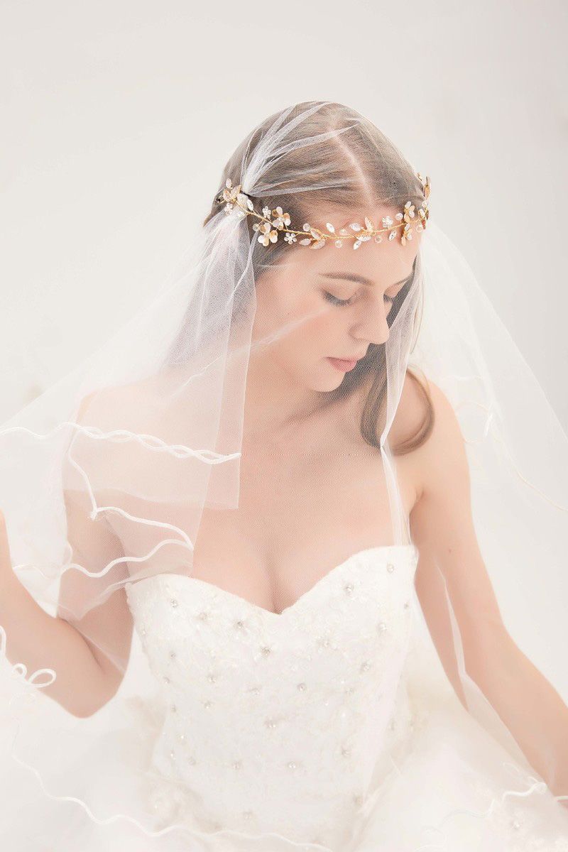 2019 Best Selling Bridal Tiara Wedding Pearl Hairband Hairvine