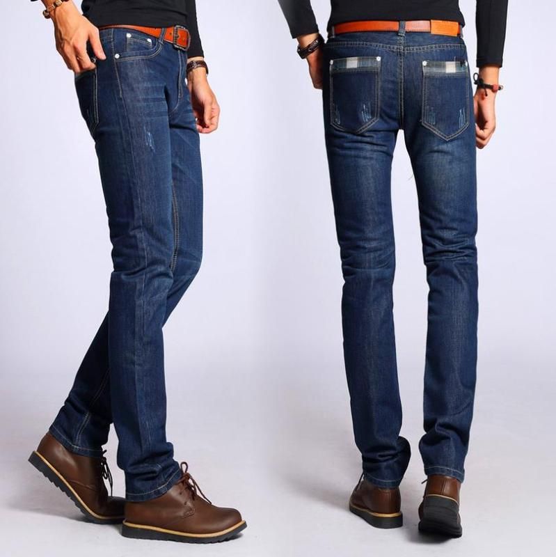 Haarzelf moed Munching Shop Mens Jeans Online, Mens Jeans 2021 Summer Slim Fit Dark Blue Male  Trousers Designer Men High Quality Denim Pants With As Cheap As $18.25  Piece | DHgate.Com