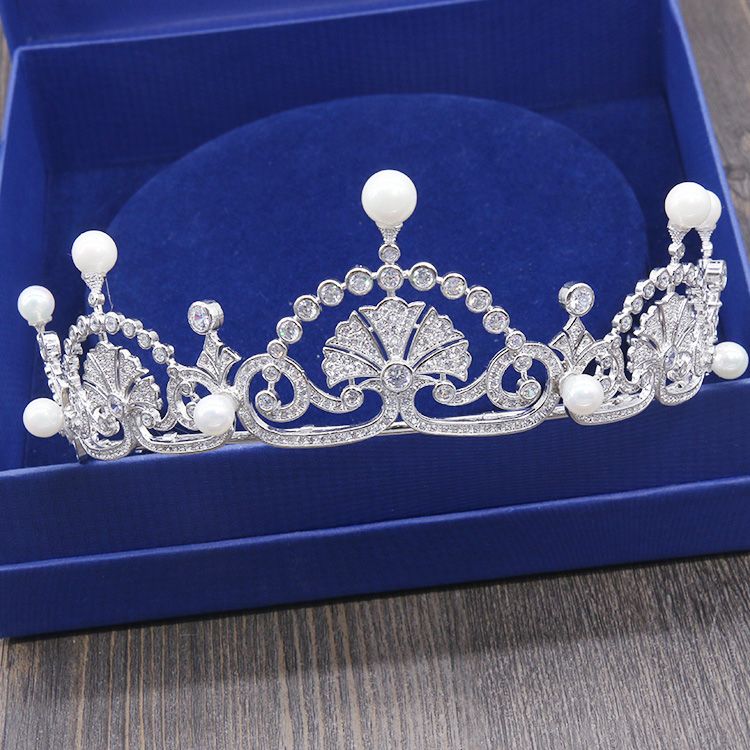 British Royal Tiaras Crowns With Zirconia Bridal Jewelry Girls Evening