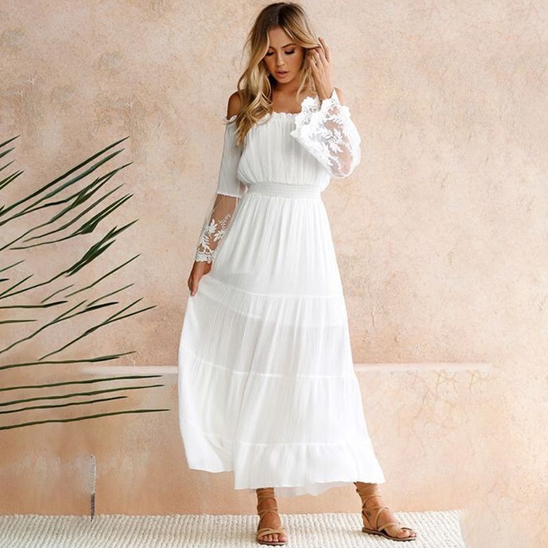 off white beach dress