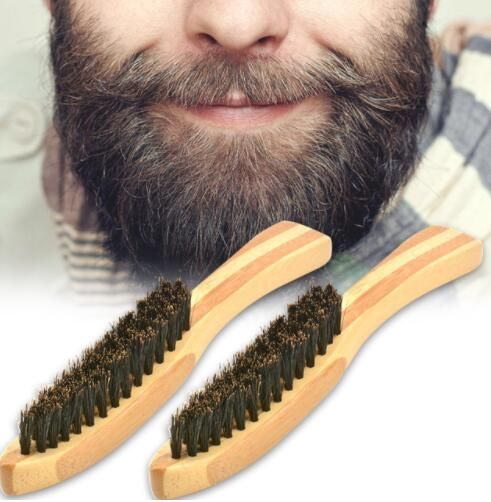 Wood Beard Brush Comb Boar Bristle For Men S Mustache Shaving Comb