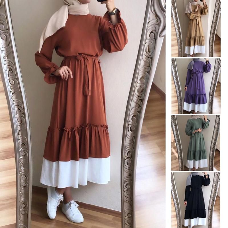2020 Muslim Ladies Abaya Maxi Dress 