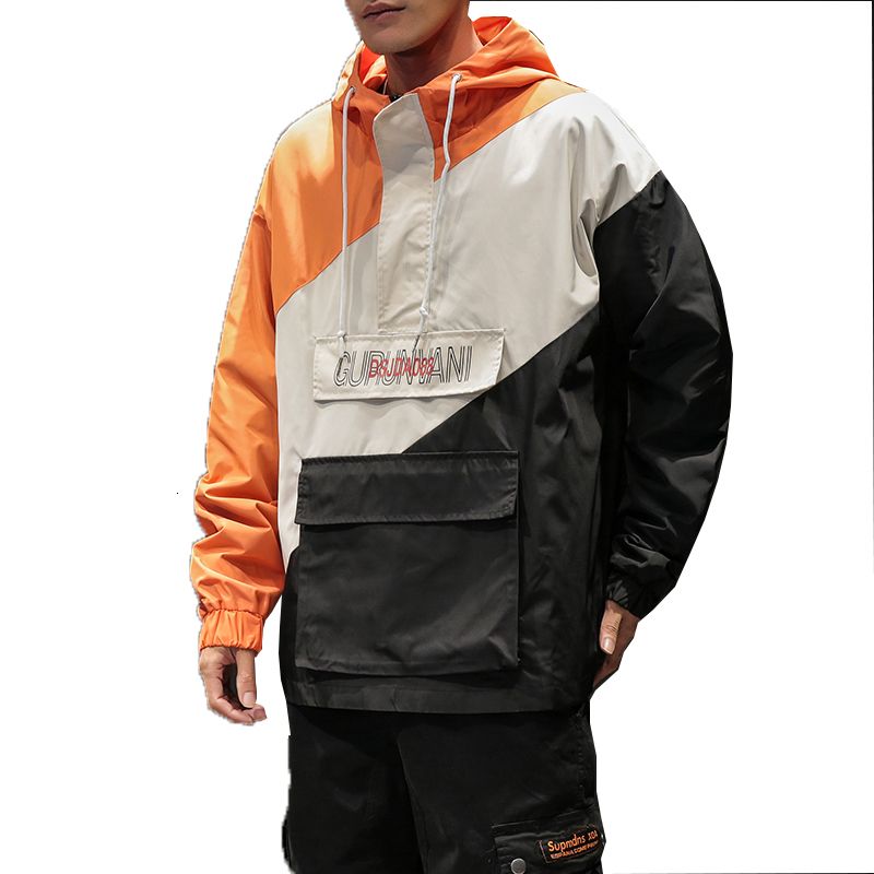 2019 New Sping Jackets Men Patchwork Jacket Fashion Hip Hop Plus Size College Student Windbreaker Coat Mens Hood Jacket M 5xl Ly191206 Winter Jackets Brands Denim