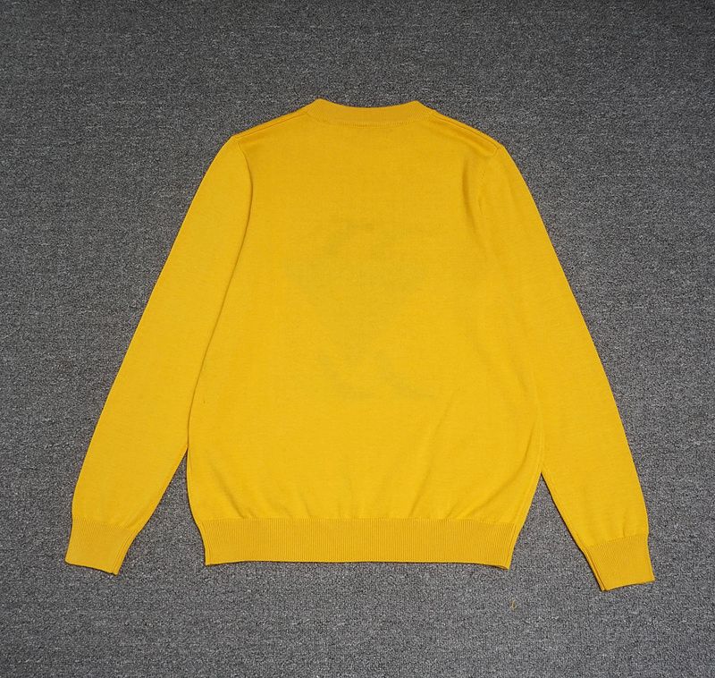 2019 2019 Fashion Luxury Sweater Men S Designer Sweaters Long Sleeve Triangle Banana Pattern Knitwear Yellow Sweater Winter New Mens Clothing From