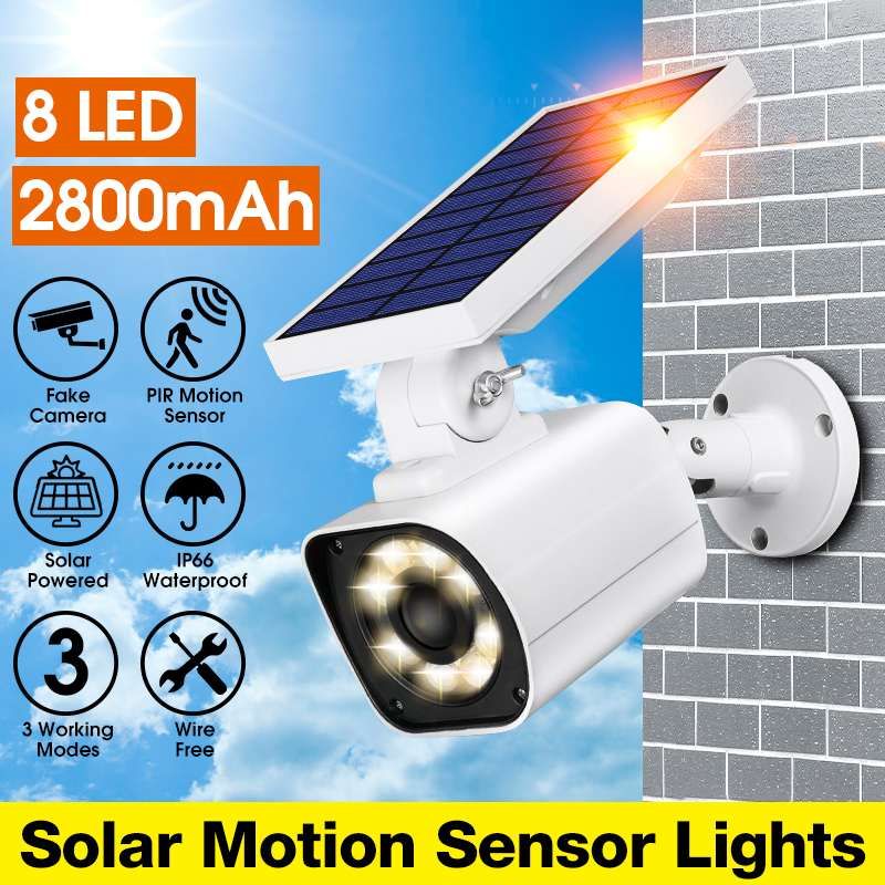 2020 Fake IP Camera Solar Powered Lamp Outdoor Simulation Dummy Camera