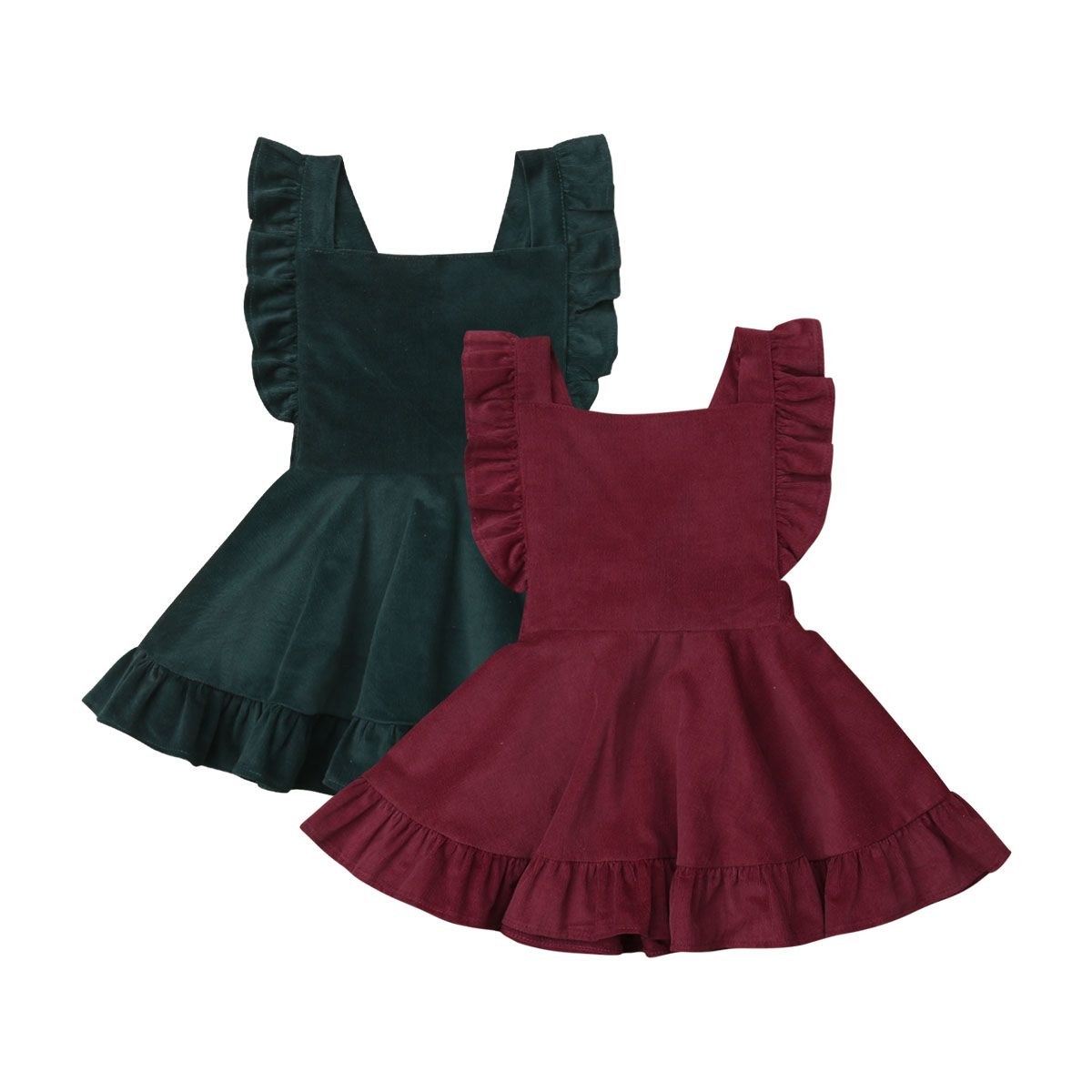 baby girl red corduroy dress