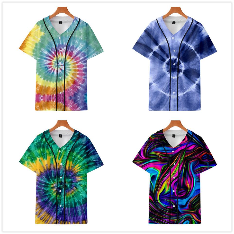tie dye baseball t shirt