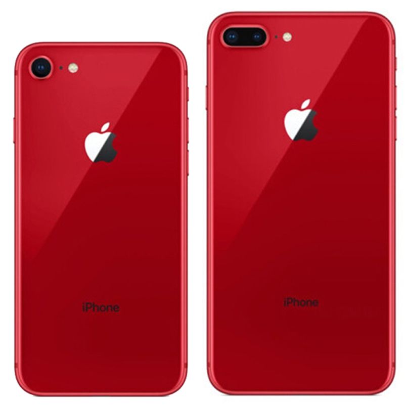 Red Color Refurbished Original Apple IPhone 8 / 8 Plus With Fingerprint