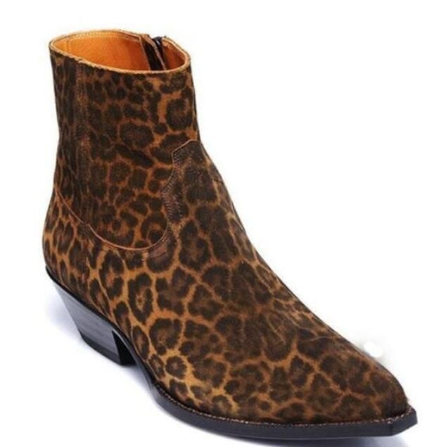 mens animal print boots