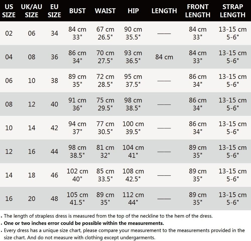 Bhs Size Chart