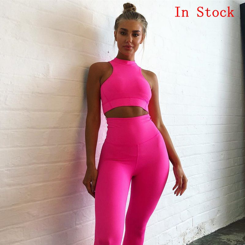 Compre GXQIL Academia Suit Mulheres 2020 Gym Roupa Seco Fit Yoga Set Mulher Sportswear Workout Roupas Vest Legging Kit Preto Verde Y200328 Red De Shanye01, $85,72 | Pt.Dhgate.Com