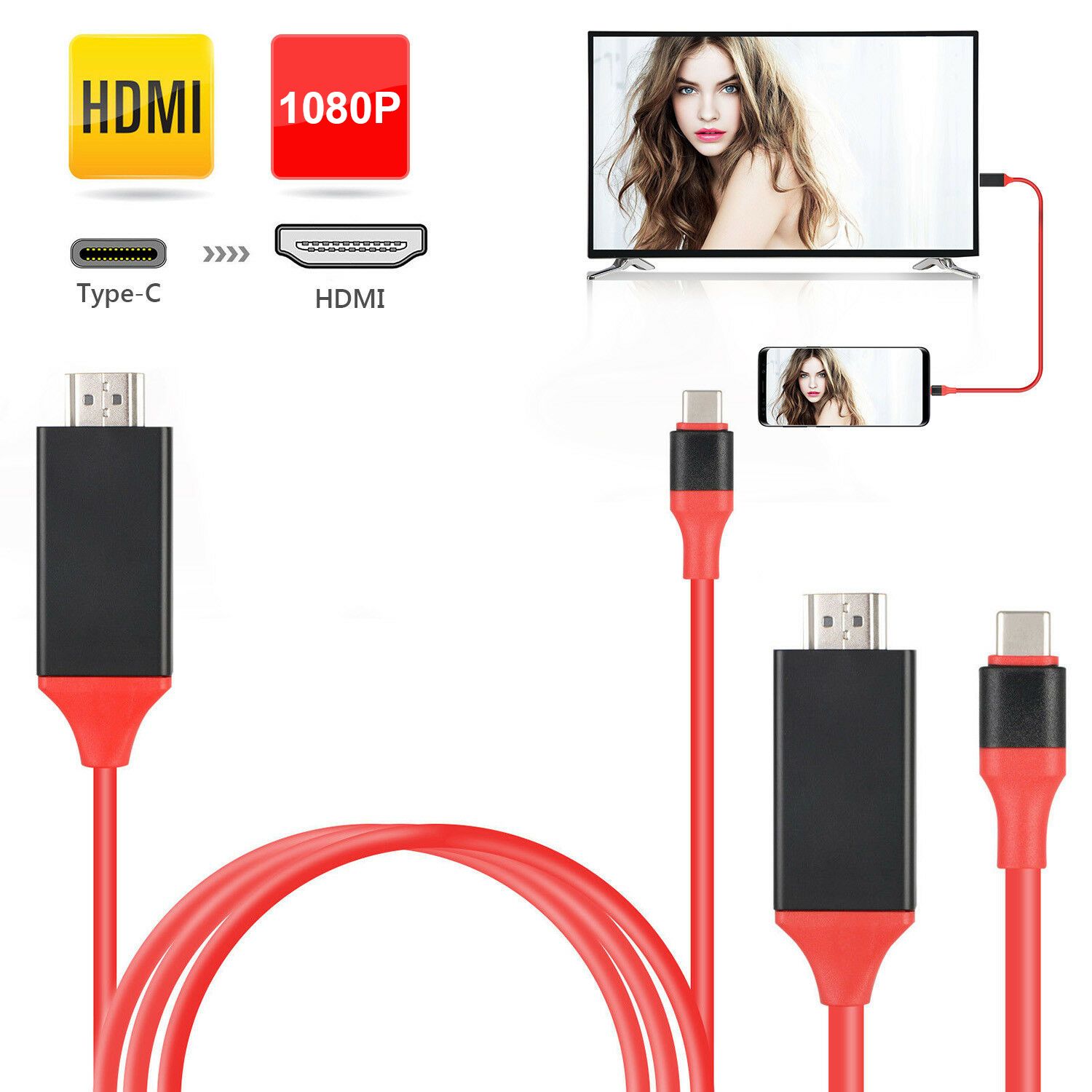 Estados Unidos financiero conjunción Full HD Tipo C a HDMI USB 3.1 Cable de TV a TV / HDTV Cable para