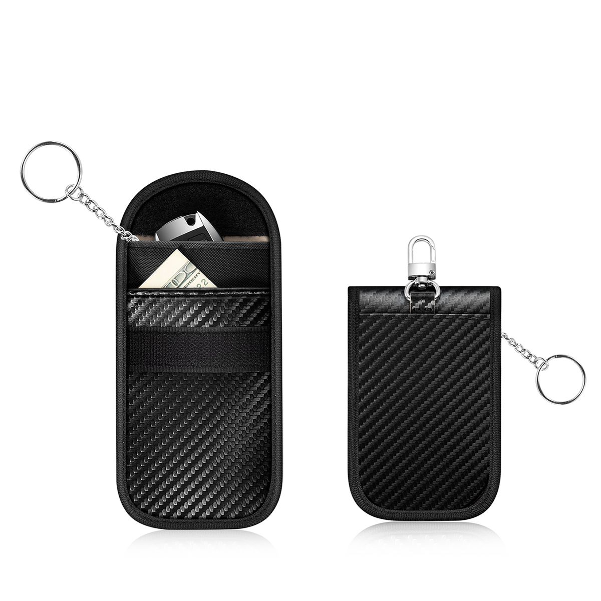 Men's Wallets Key Fob Blocking Signal Shielding Bag Purse Security