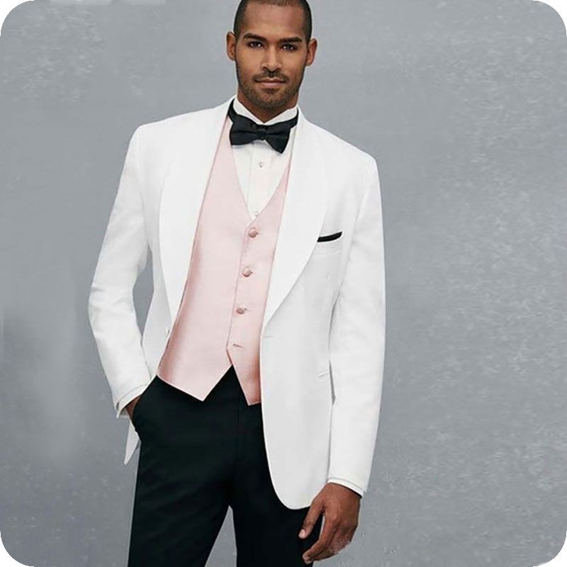 Traje blanco de padrino de boda hecho a medida para hombre, esmoquin de  novio para novio (chaqueta + Pantalones + corbata)|best tuxedos|tuxedos for  menmens wedding suits - AliExpress