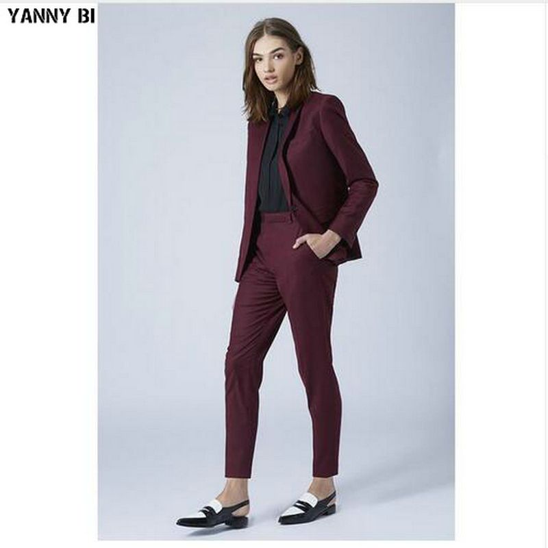 pantalon color uva mujer