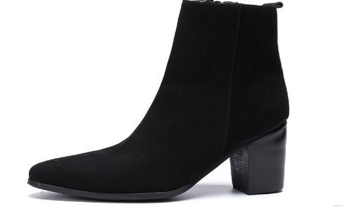 mens black suede dress boots