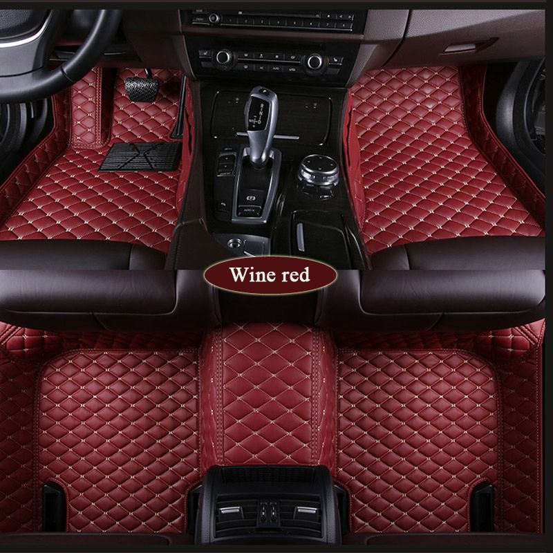 Custom Car Floor Mats for Toyota RAV4 5-Seats 2006-2008 Full Coverage All Weather Protection Waterproof Non-Slip Leather Liner Set