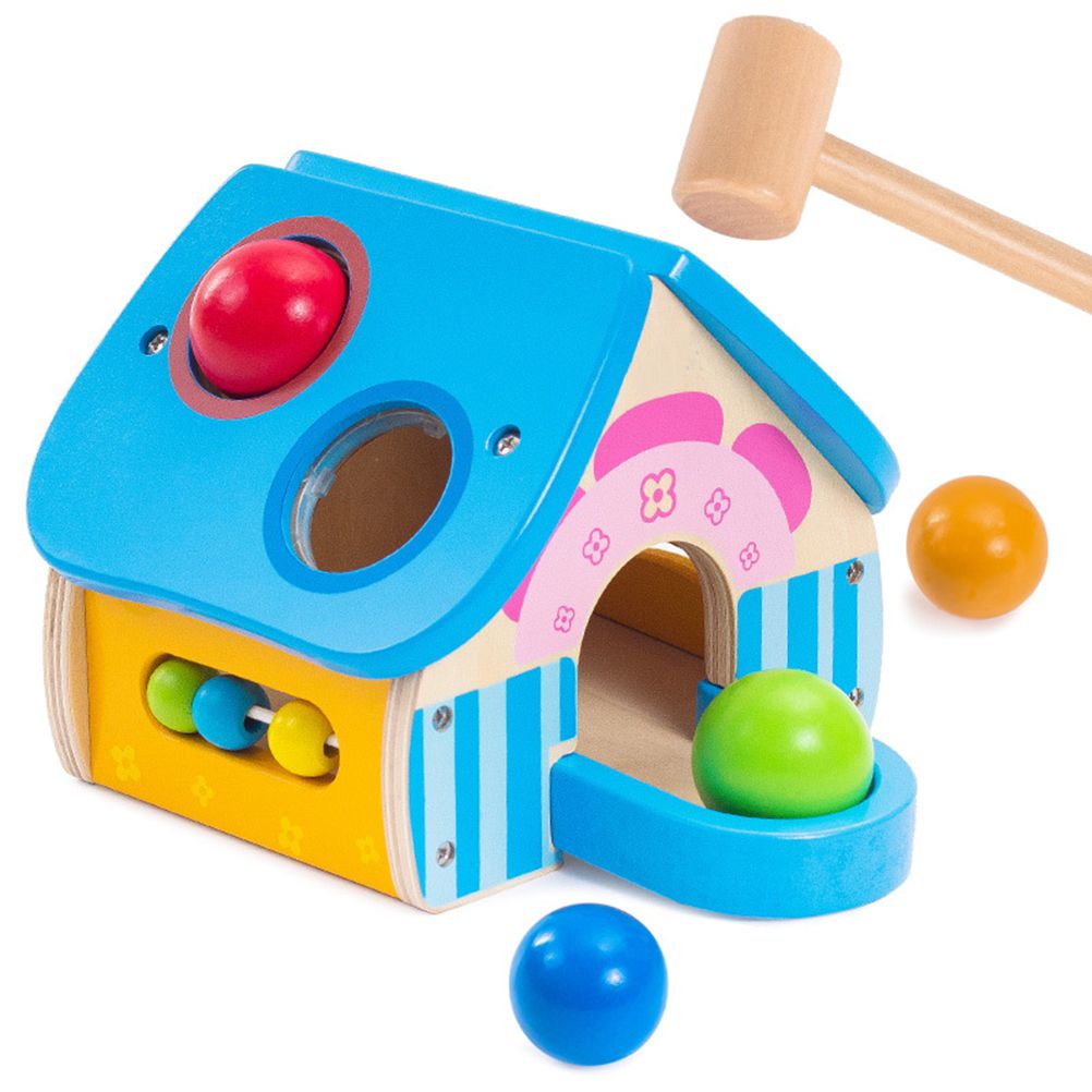wooden ball and hammer toy