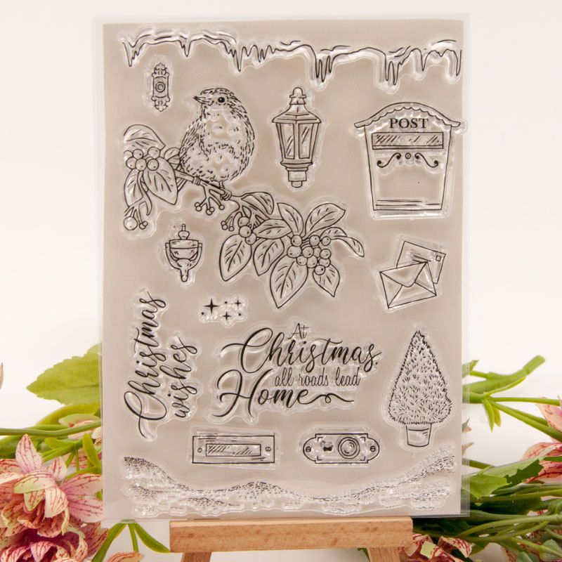 Ogquaton Deer Birds Transparente Sello de Silicona Transparente DIY Scrapbooking /Álbum de Fotos Decoraci/ón Durable y /útil