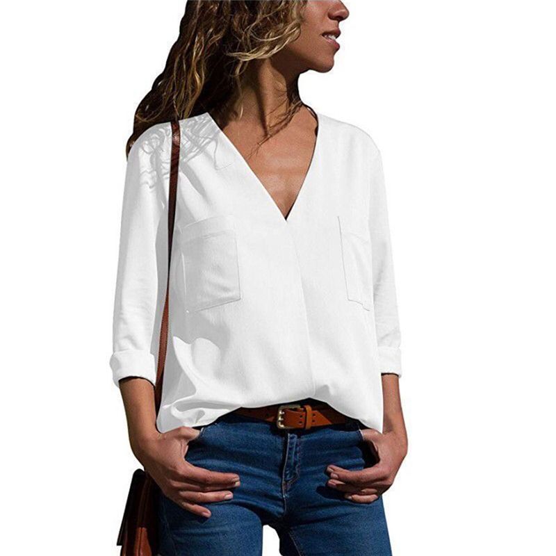 Escarpado Frank Worthley rodar Camisa Blanca Con Cuello De Pico Para Mujer Oficina De Algodón Dama De  Manga Larga Blusa Femenina Camisas De Primavera Negras Mujeres Tallas  Grandes De 11,43 € | DHgate