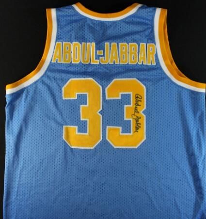kareem abdul jabbar jersey signed