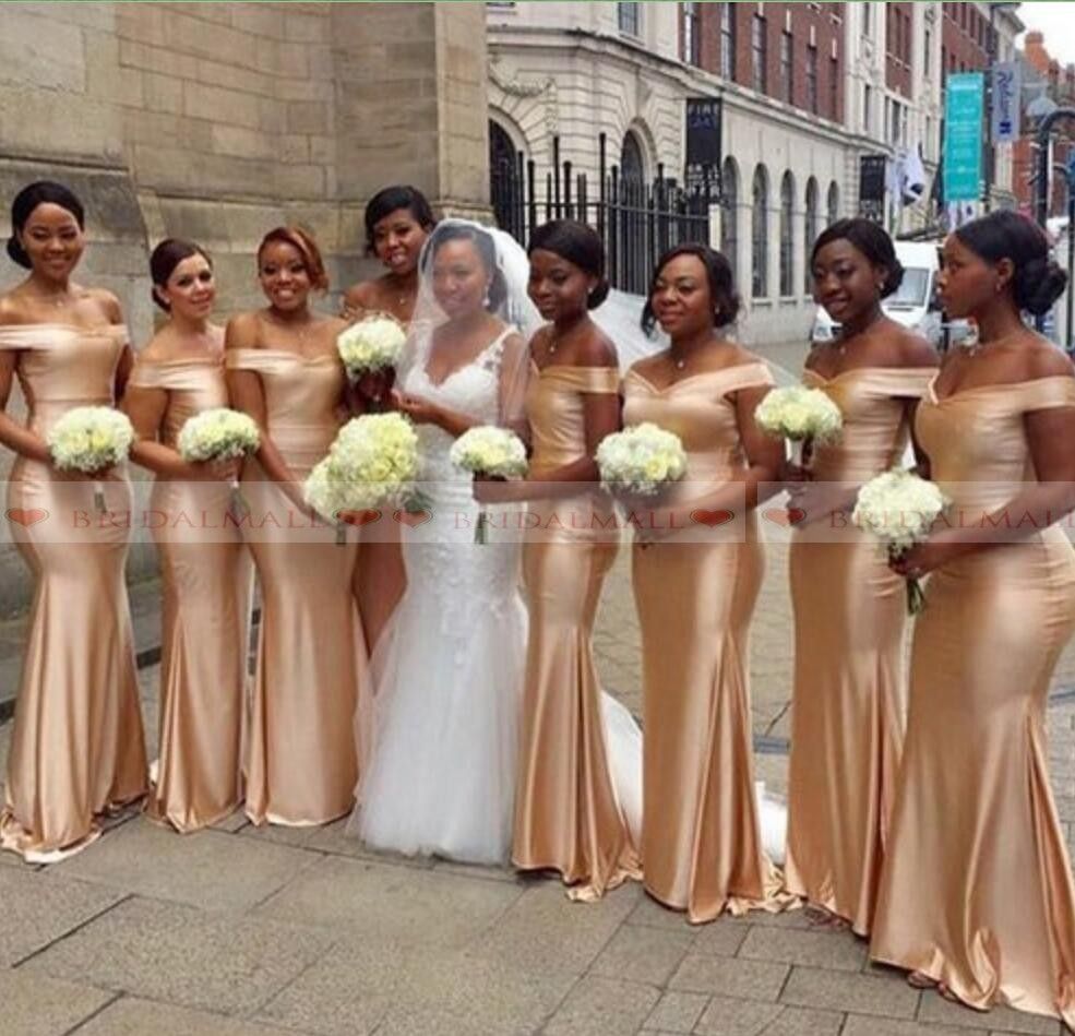 champagne colored bridesmaids dresses