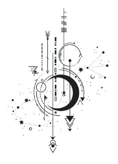 Grosshandel Wasserdicht Temporare Gefalschte Tatowierung Aufkleber Klassische Planet Pfeil Geometrische Grosse Design Body Art Bilden Werkzeuge Von Funnail 1 1 Auf De Dhgate Com Dhgate