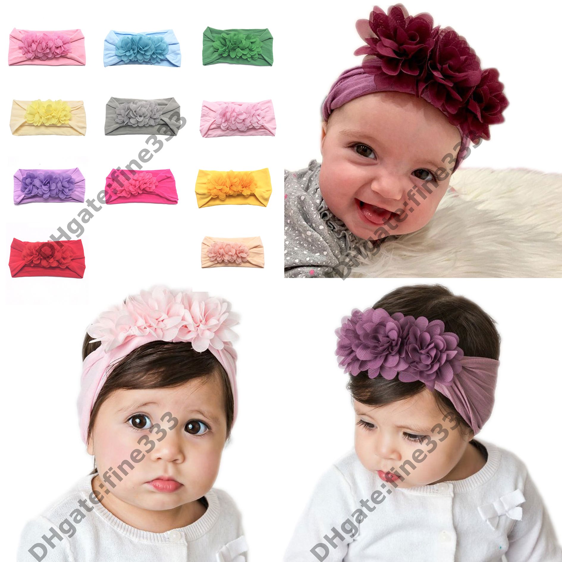 Newborn Baby Headband For Girl Cotton Bow Elastic Hair Band Turban For Baby  Kids